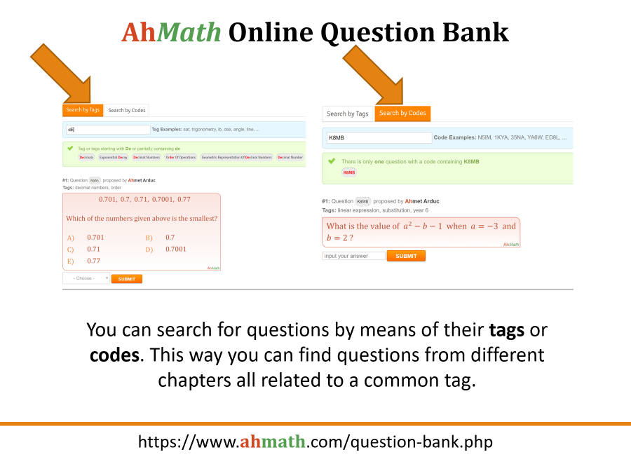 AhMath Online Question Bank Introduction page 03