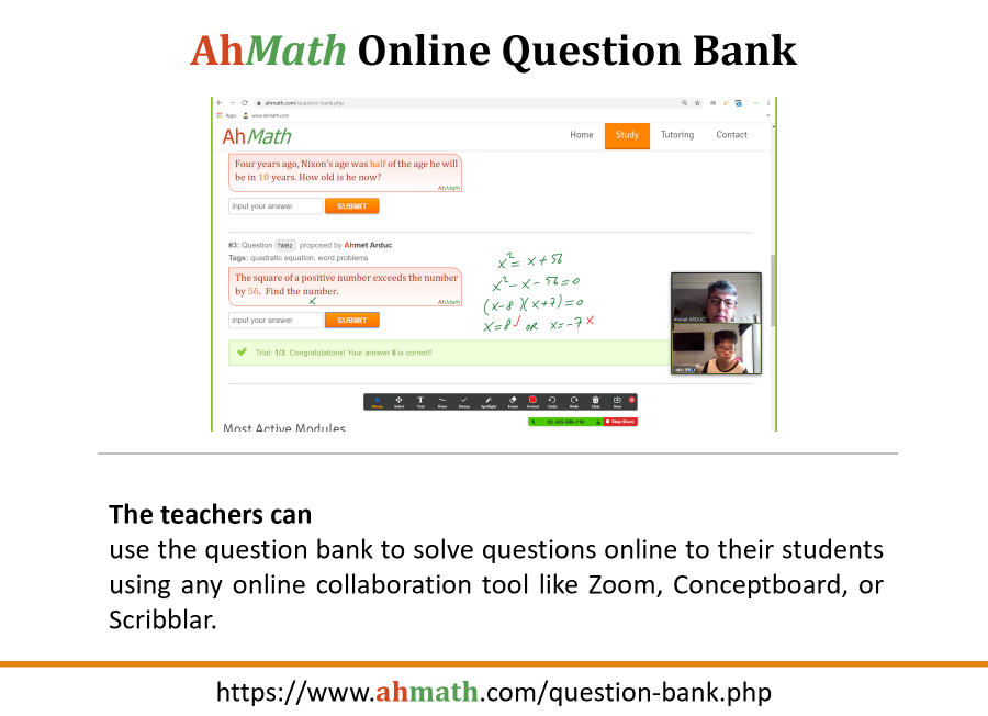 AhMath Online Question Bank Introduction page 11